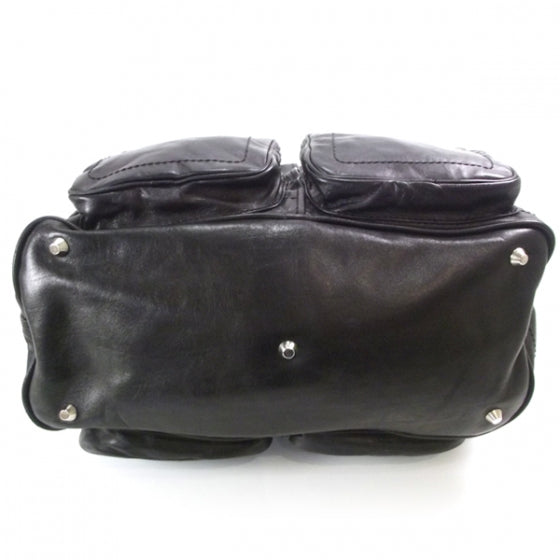 Calfskin Betty Shoulder Bag Black