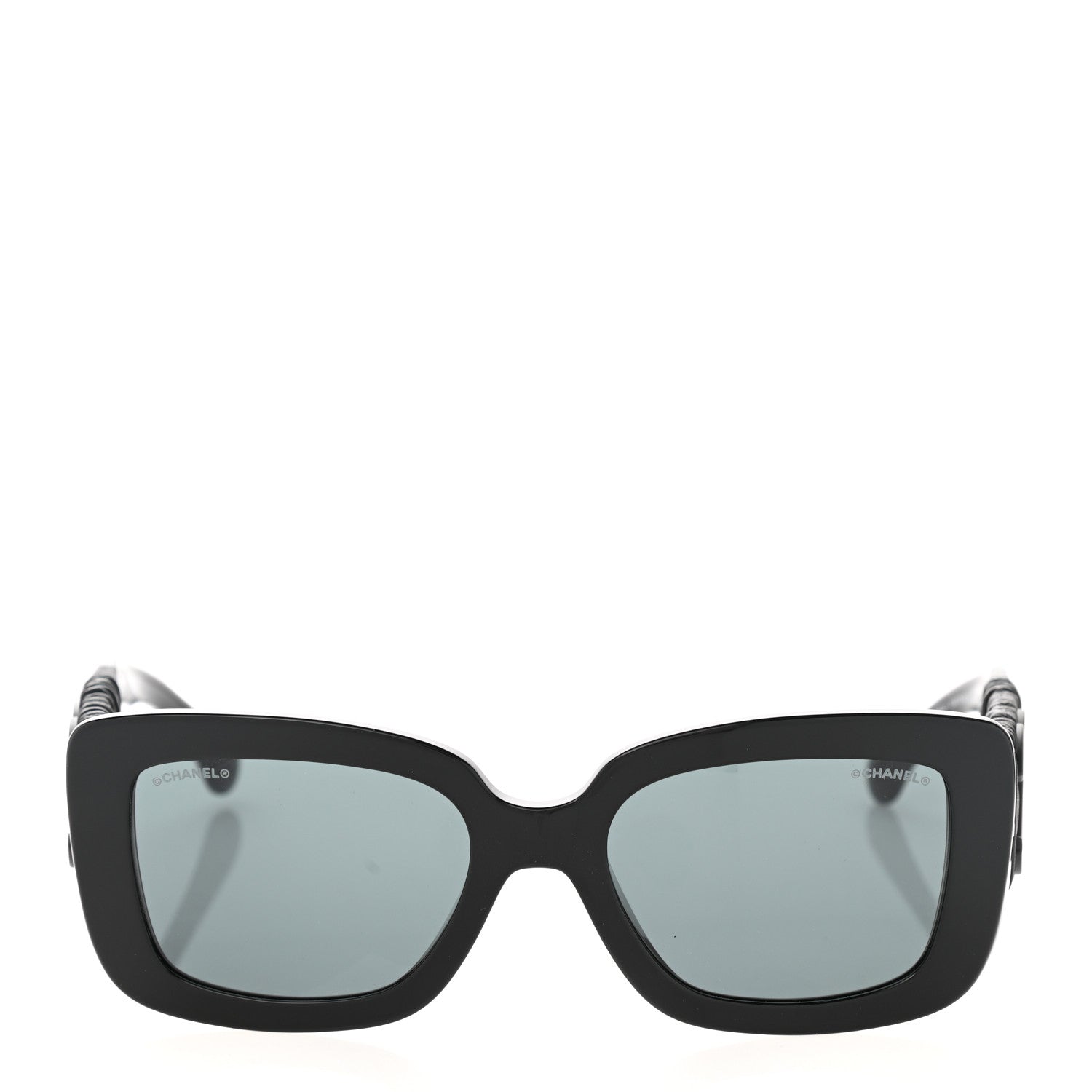 Chanel Acetate Calfskin Polarized Square Sunglasses 5473-Q-A Black 2 of 9