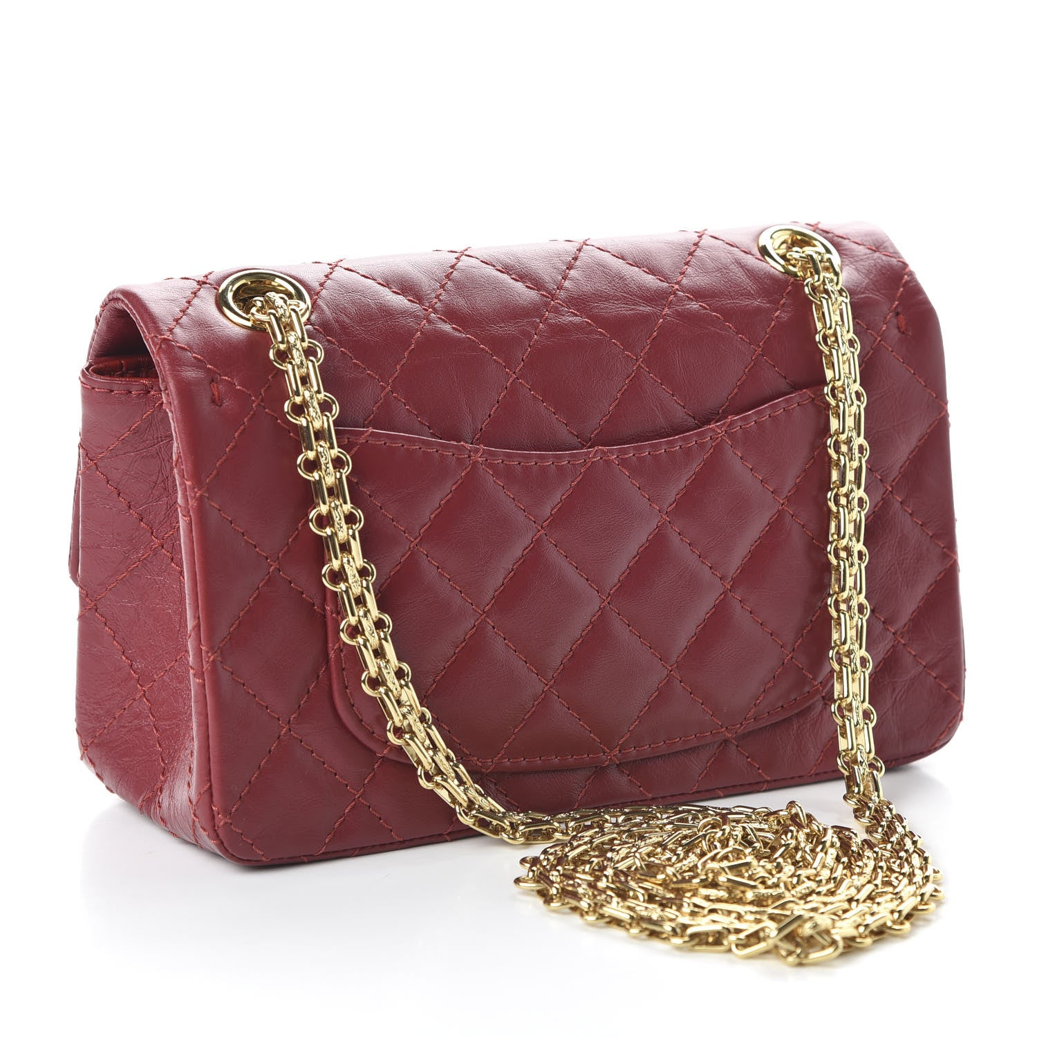 Chanel Aged Calfskin Quilted 2.55 Reissue Mini Flap Red 3 of 11