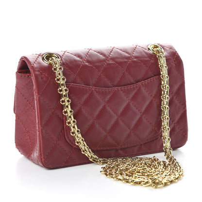 Chanel Aged Calfskin Quilted 2.55 Reissue Mini Flap Red 3 of 11