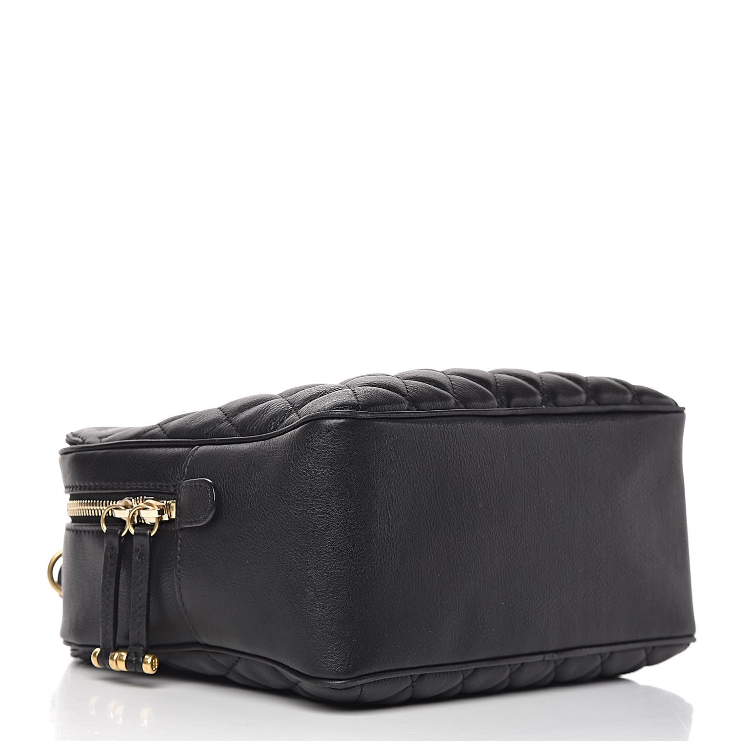 Calfskin Quilted CC Medium Vanity Case Black