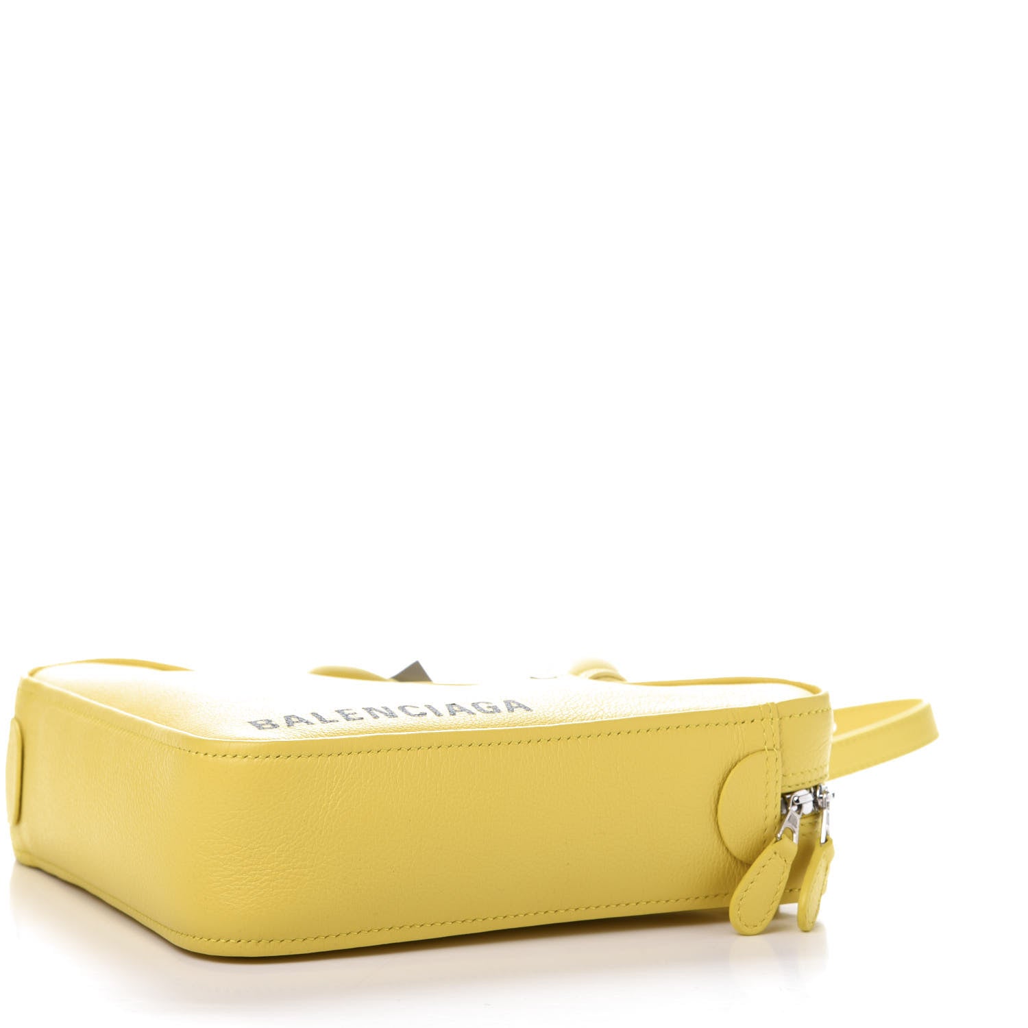 Balenciaga Shiny Day Calfskin Logo XS Triangle Duffle Jaune Black 6 of 11