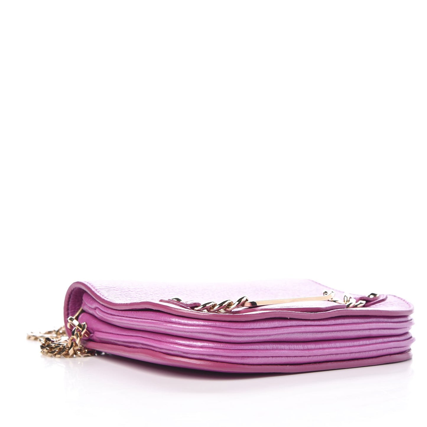 Metallic Calfskin Shadow Crossbody Orchid