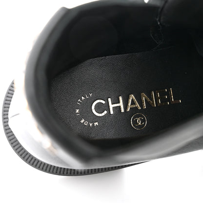 Chanel Calfskin Logo Boots 35 Black 7 of 13