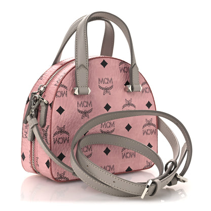 MCM Visetos Mini Half Moon Crossbody Bag Soft Pink 3 of 12