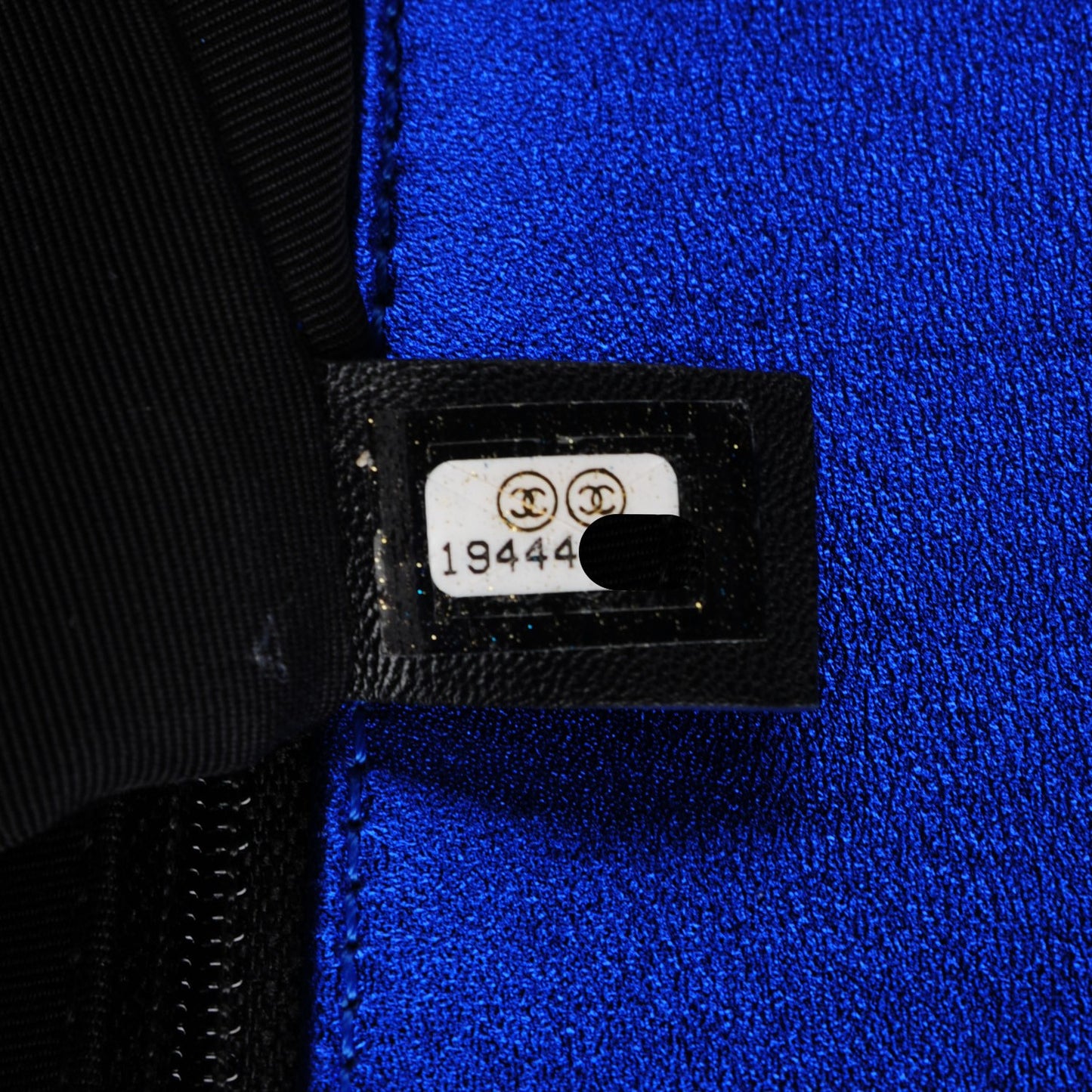 Metallic Patent Quilted Large Boy Flap Blue