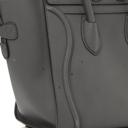 Celine Drummed Calfskin Mini Luggage Kohl 10 of 13