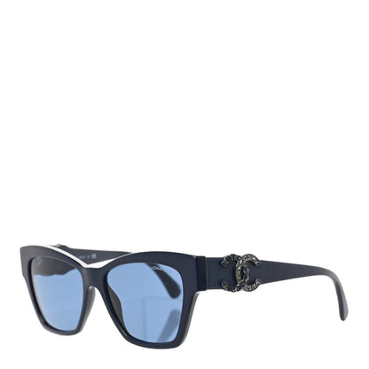 Chanel Acetate Square Cat Eye CC Sunglasses 5456 Black 1 of 6