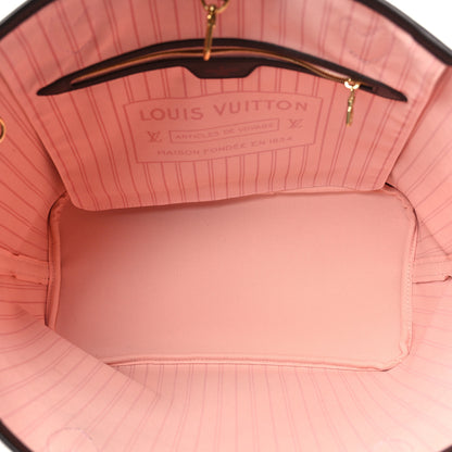 Louis Vuitton Damier Ebene Neo Neverfull MM Rose Ballerine 5 of 11