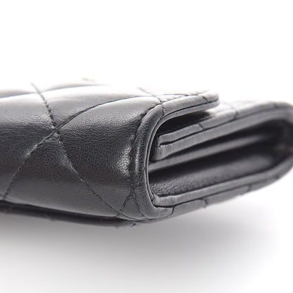 Chanel Lambskin Quilted Flap Card Holder Wallet Black 17 of 18