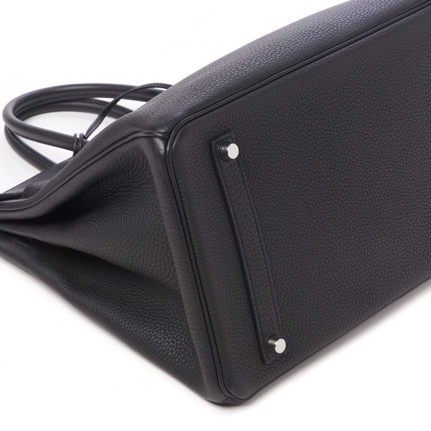 Hermes Togo Verso Birkin 35 Black Bleu Agate 7 of 31