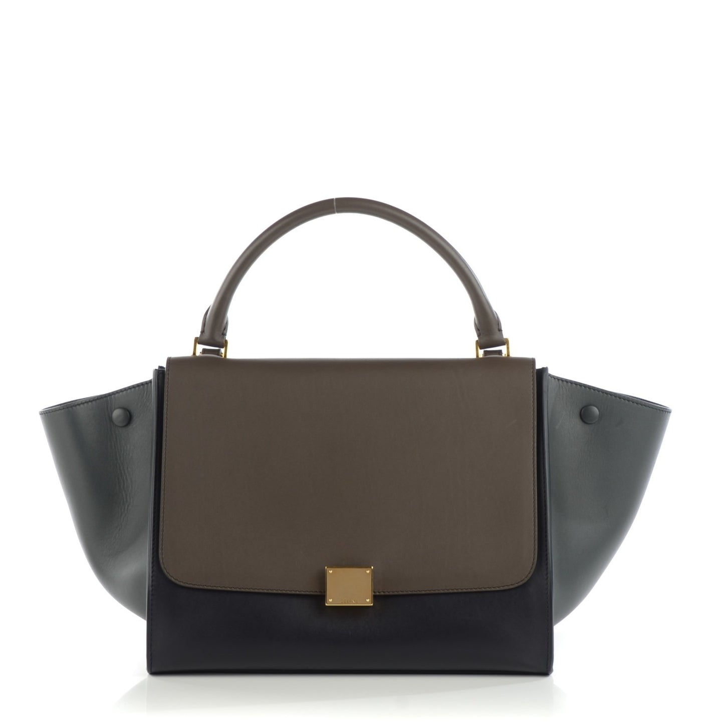 Smooth Calfskin Medium Tri-Color Trapeze Anthracite