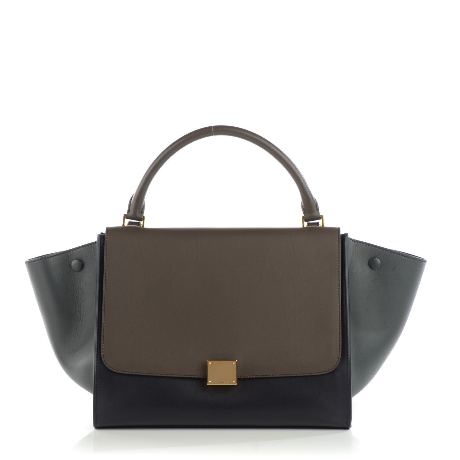 Celine Smooth Calfskin Medium Tri-Color Trapeze Anthracite 1 of 7