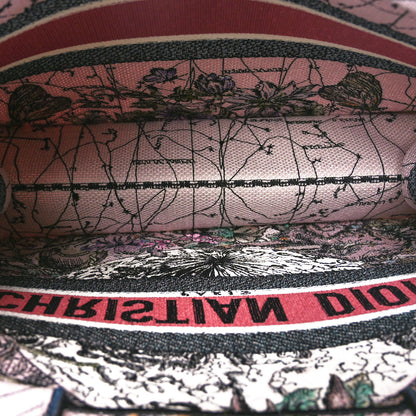 Christian Dior Canvas Embroidered Medium Zodiac Book Tote Latte Multicolor 5 of 10