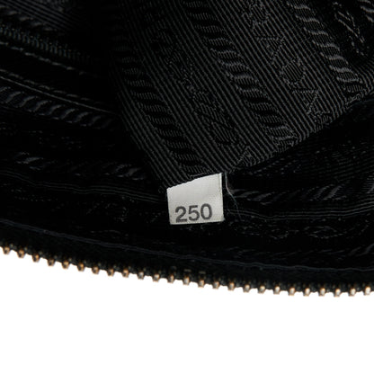 Prada Tessuto Nylon Saffiano Shoulder Bag Black 7 of 11