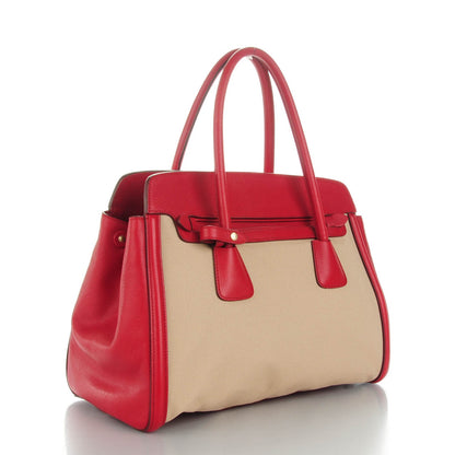 Prada Canapa Saffiano Shoulder Bag Corda Fuoco 3 of 8