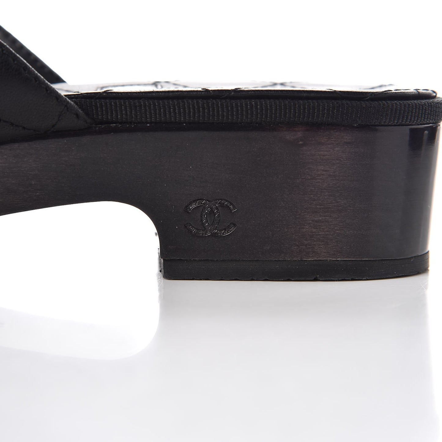 Lambskin Quilted CC Turnlock Sandals 37 Black