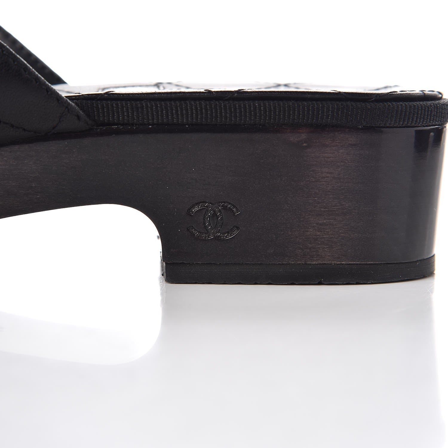 Chanel Lambskin Quilted CC Turnlock Sandals 37 Black 10 of 10