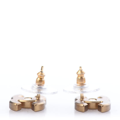 Chanel Crystal CC Earrings Gold 3 of 6