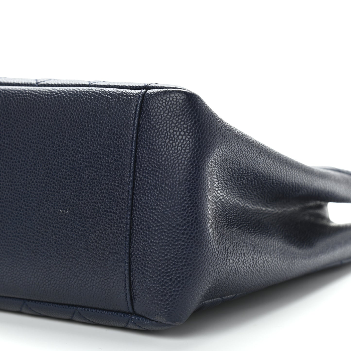 Caviar Quilted Grand Shopping Tote GST Dark Navy Blue