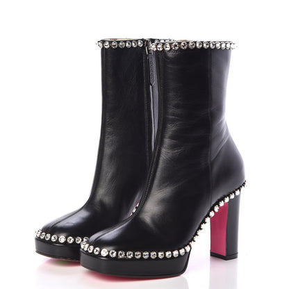 Gucci Malaga Kid Olympia Crystal Embellished Boots 35 Black 3 of 10