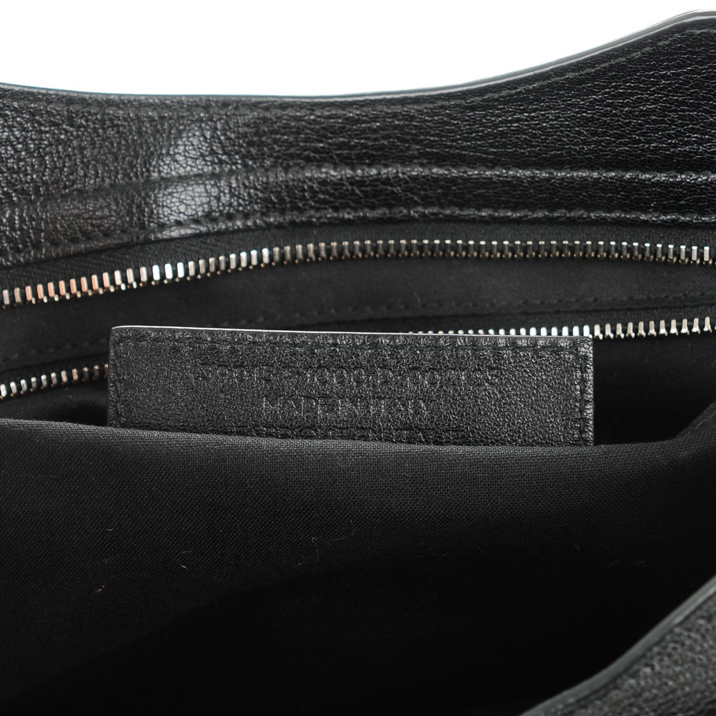 Chevre Silver Metallic Edge Hardware City Black
