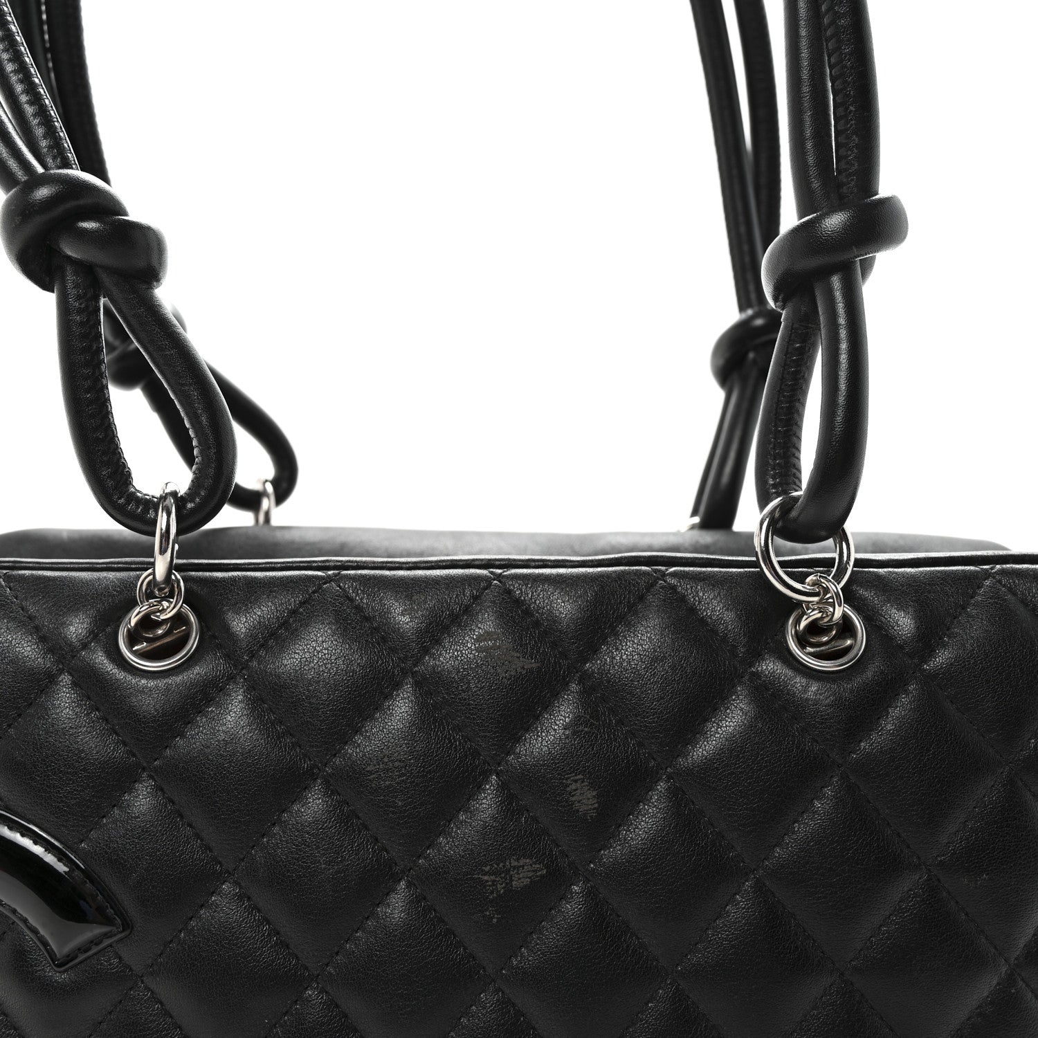 Chanel Calfskin Quilted Large Cambon Bowler Black 8 of 10