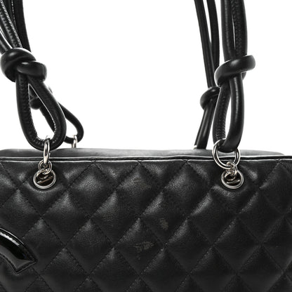 Chanel Calfskin Quilted Large Cambon Bowler Black 8 of 10
