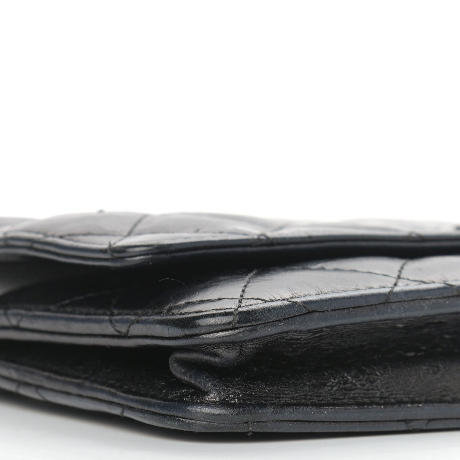 Chanel Aged Calfskin Reissue Wallet On Chain WOC Black 8 of 13