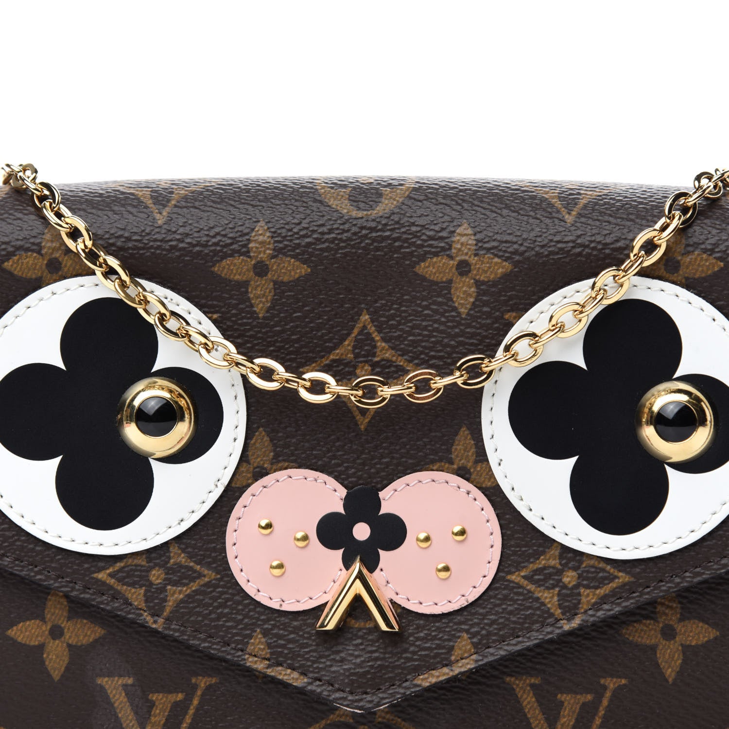 Louis Vuitton Monogram Valentine Dog Pochette Felicie Chain Wallet 11 of 11
