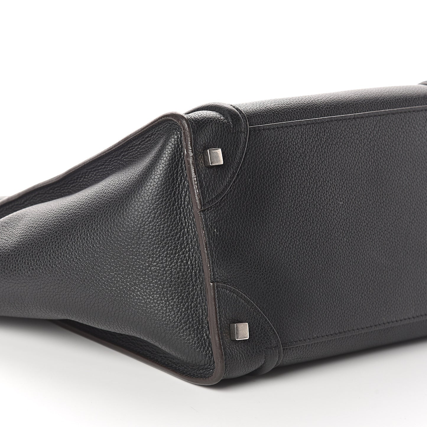 Drummed Calfskin Mini Luggage Black