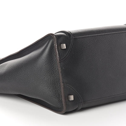 Celine Drummed Calfskin Mini Luggage Black 7 of 9