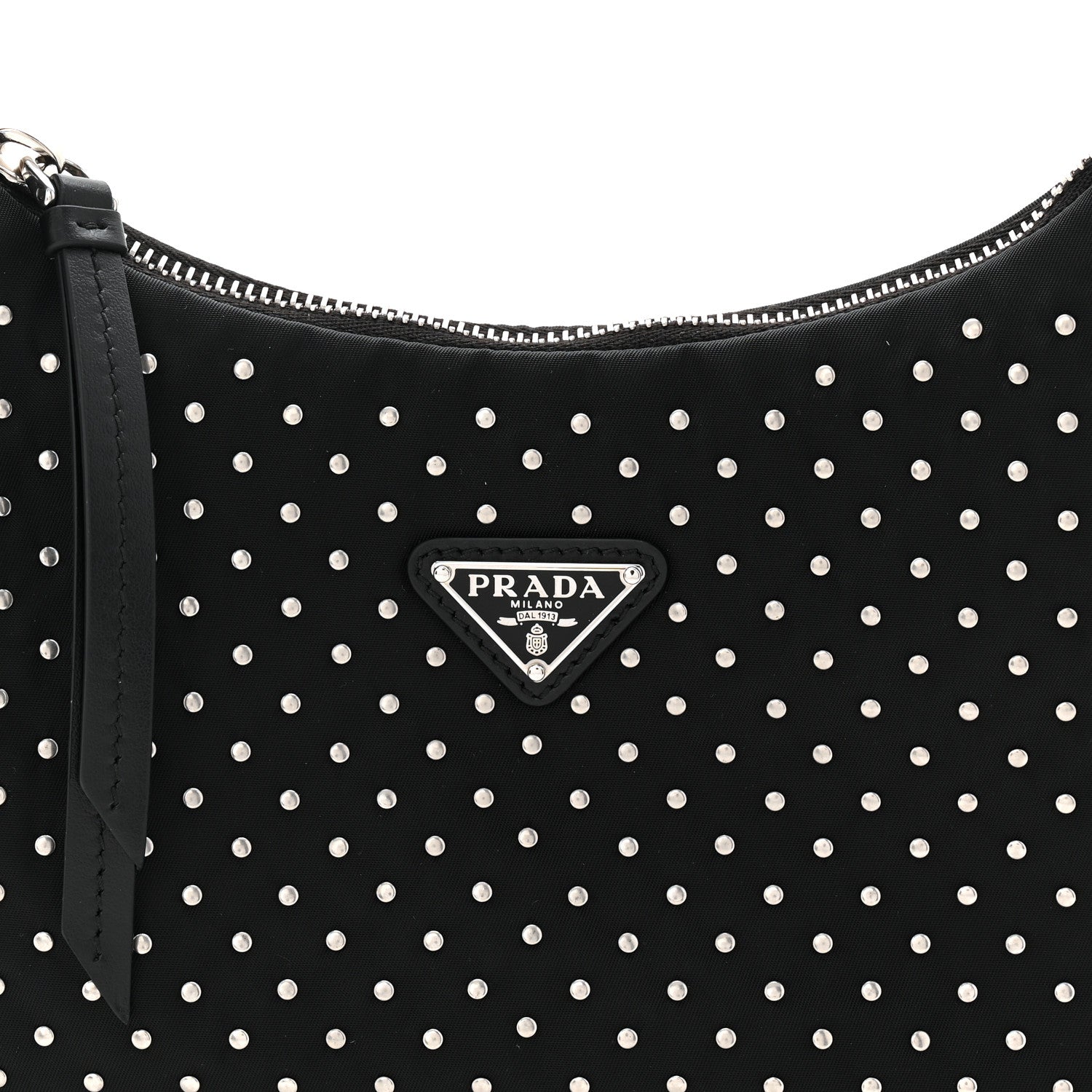 Prada Re-Nylon Vela Studs Mini Re-Edition 2000 Bag Black 8 of 11