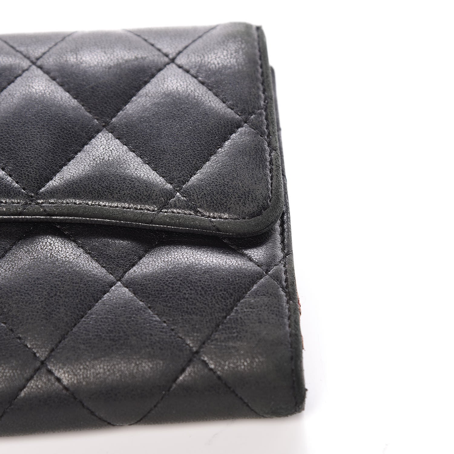 Chanel Lambskin Quilted Large Flap Wallet Black 17 of 22