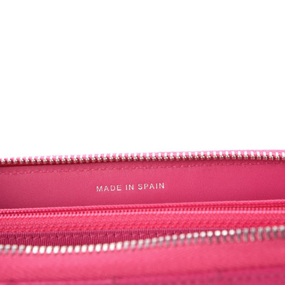 Chanel Caviar Quilted Large Gusset Zip Around Wallet Pink 7 of 9