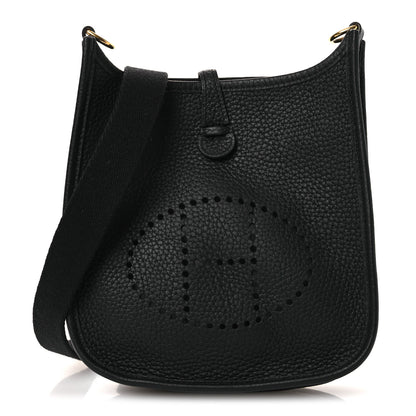 Hermes Taurillon Clemence Evelyne TPM Black 1 of 12