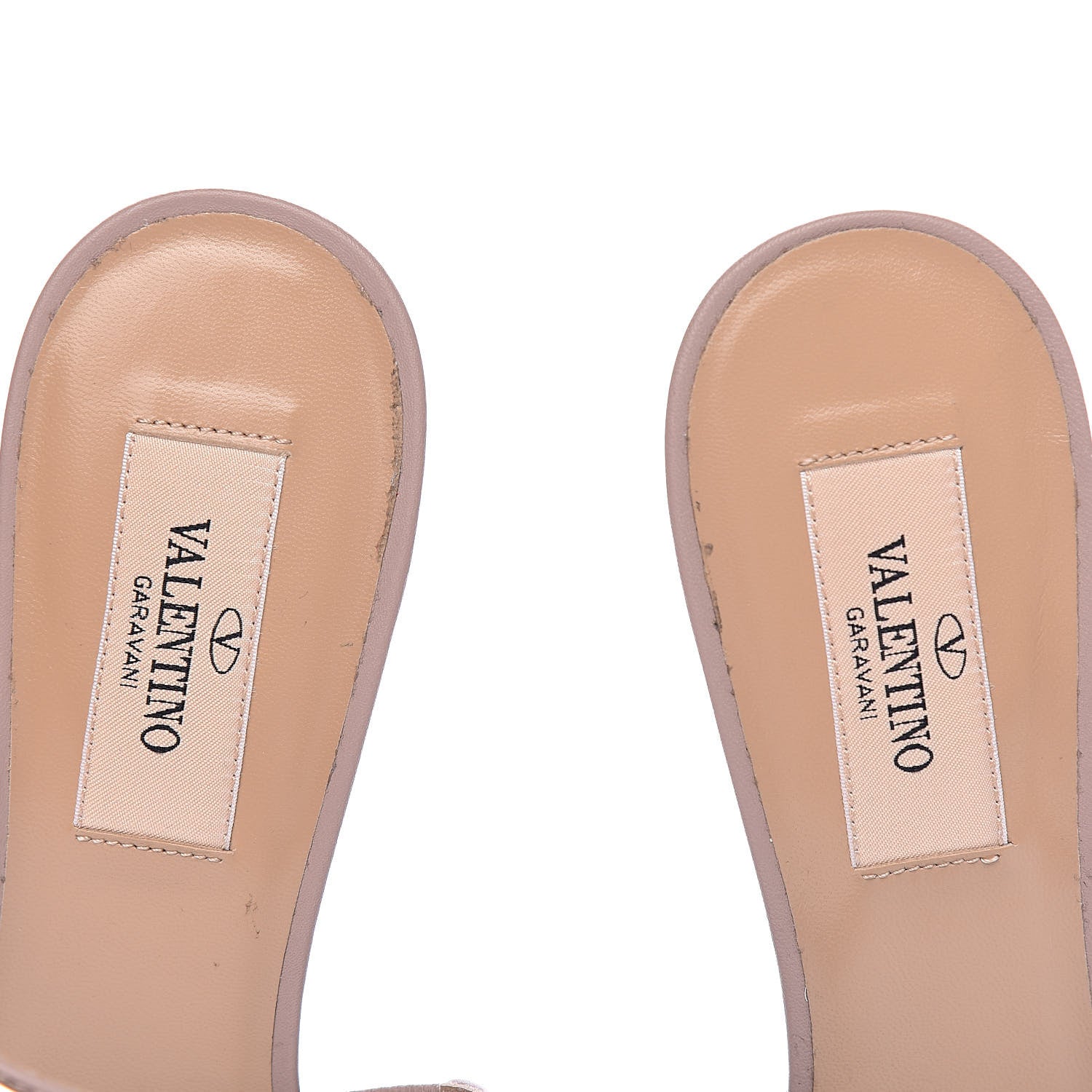 Valentino Garavani Pebbled Calfskin Rockstud Cross Strap 50mm Mules 36.5 Poudre 9 of 12