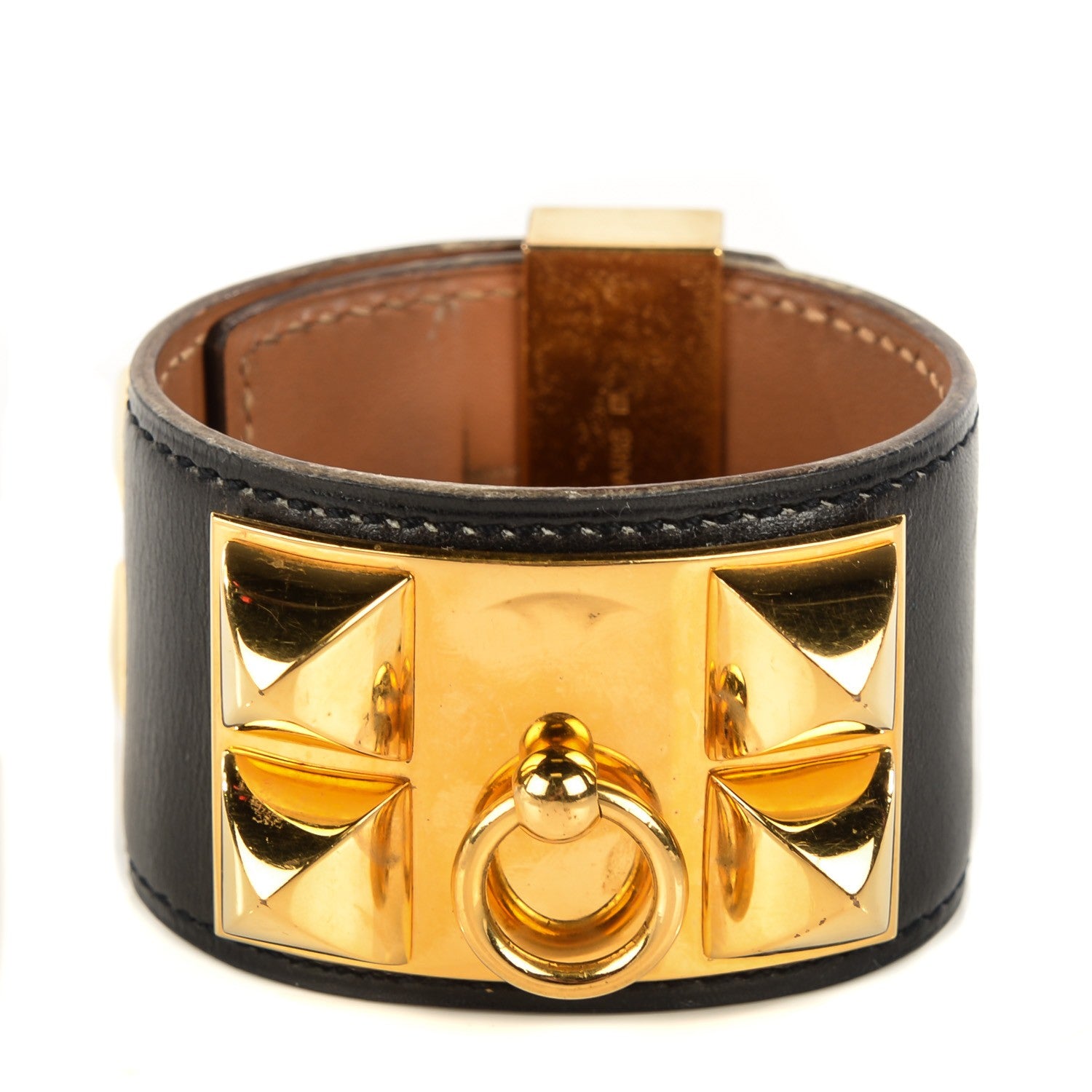 Hermes Veau Box Collier de Chien CDC Bracelet S Black 1 of 5