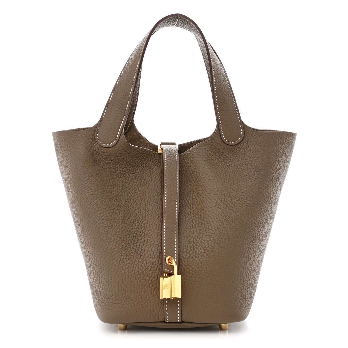 Taurillon Clemence Picotin Lock 18 PM Etoupe