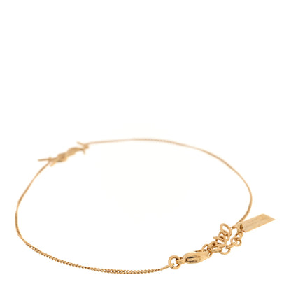 Saint Laurent Brass Monogram Charm Bracelet 3 of 4