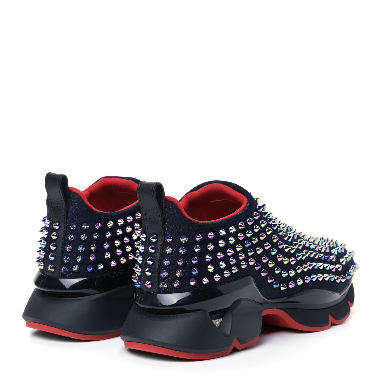 Christian Louboutin Neoprene Spike Sock Donna Flat Sneakers 39.5 Black 3 of 9