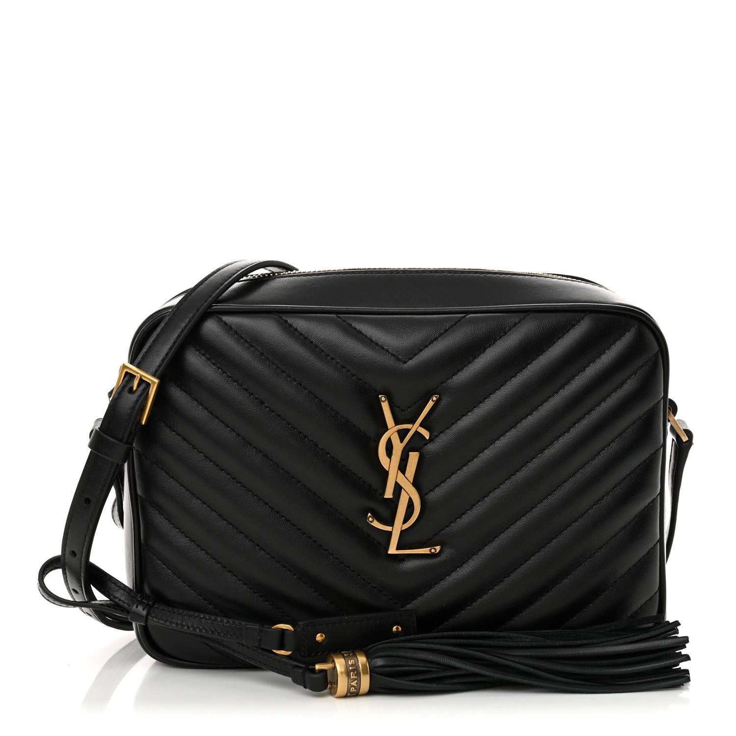 Saint Laurent Calfskin Matelasse Monogram Lou Camera Bag Black 1 of 11