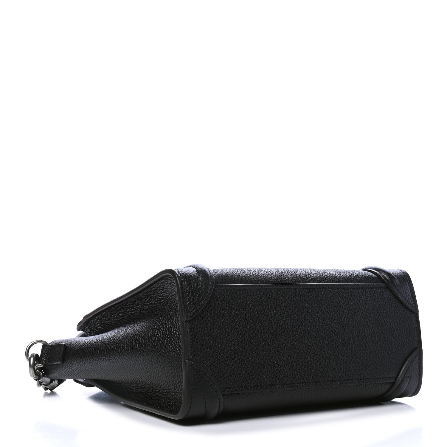 Celine Drummed Calfskin Nano Luggage Black 3 of 4