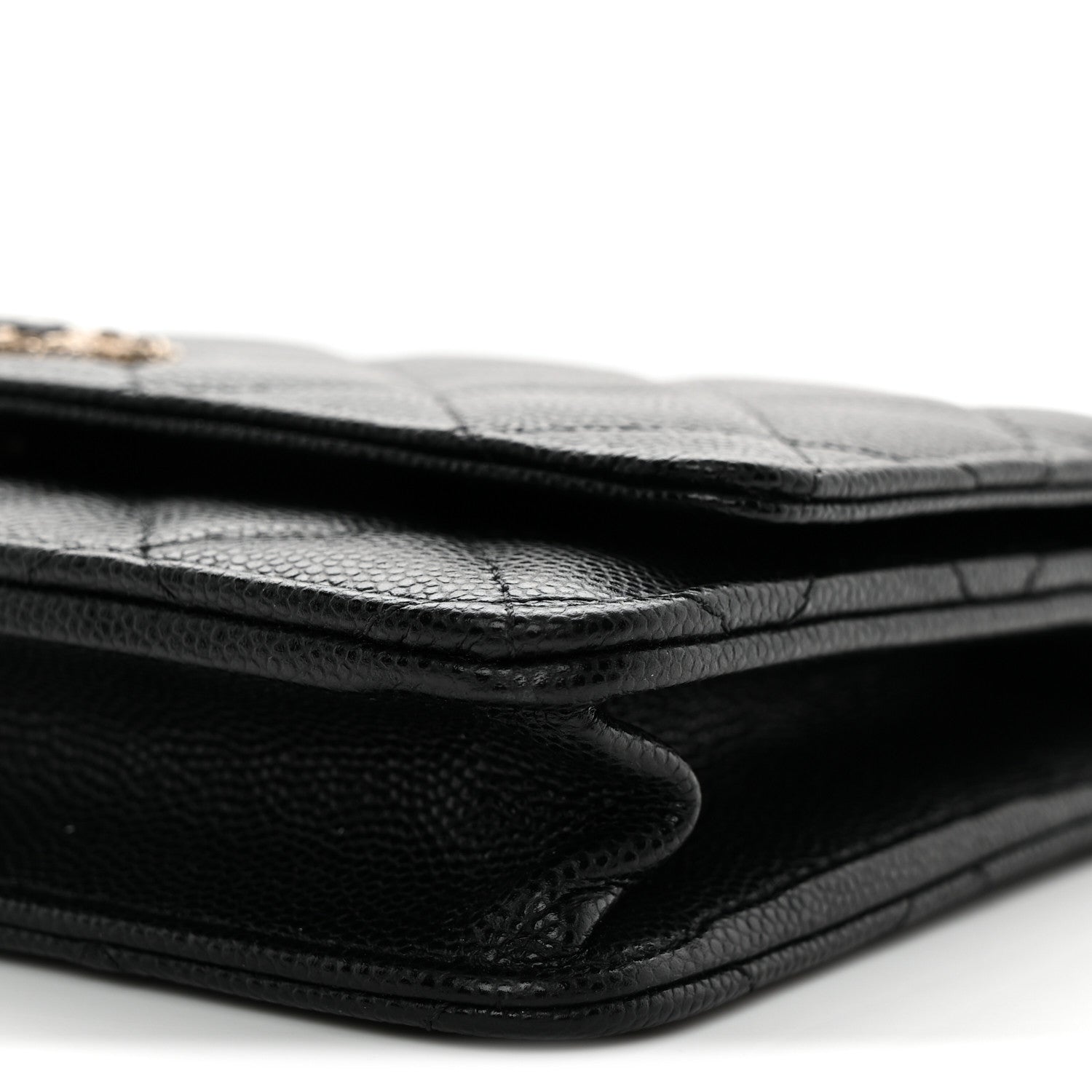 Chanel Caviar Quilted Crystal CC Wallet On Chain WOC Black 11 of 11