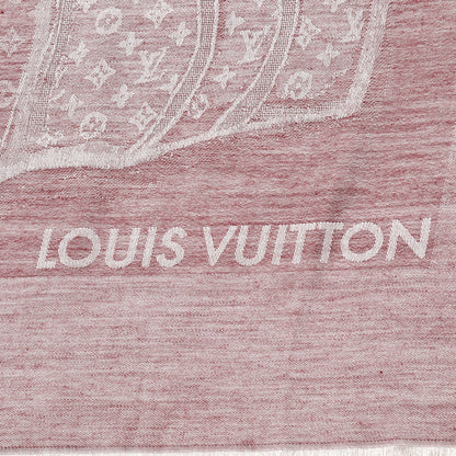 Louis Vuitton Cashmere Silk Steamer Shawl Red 3 of 4