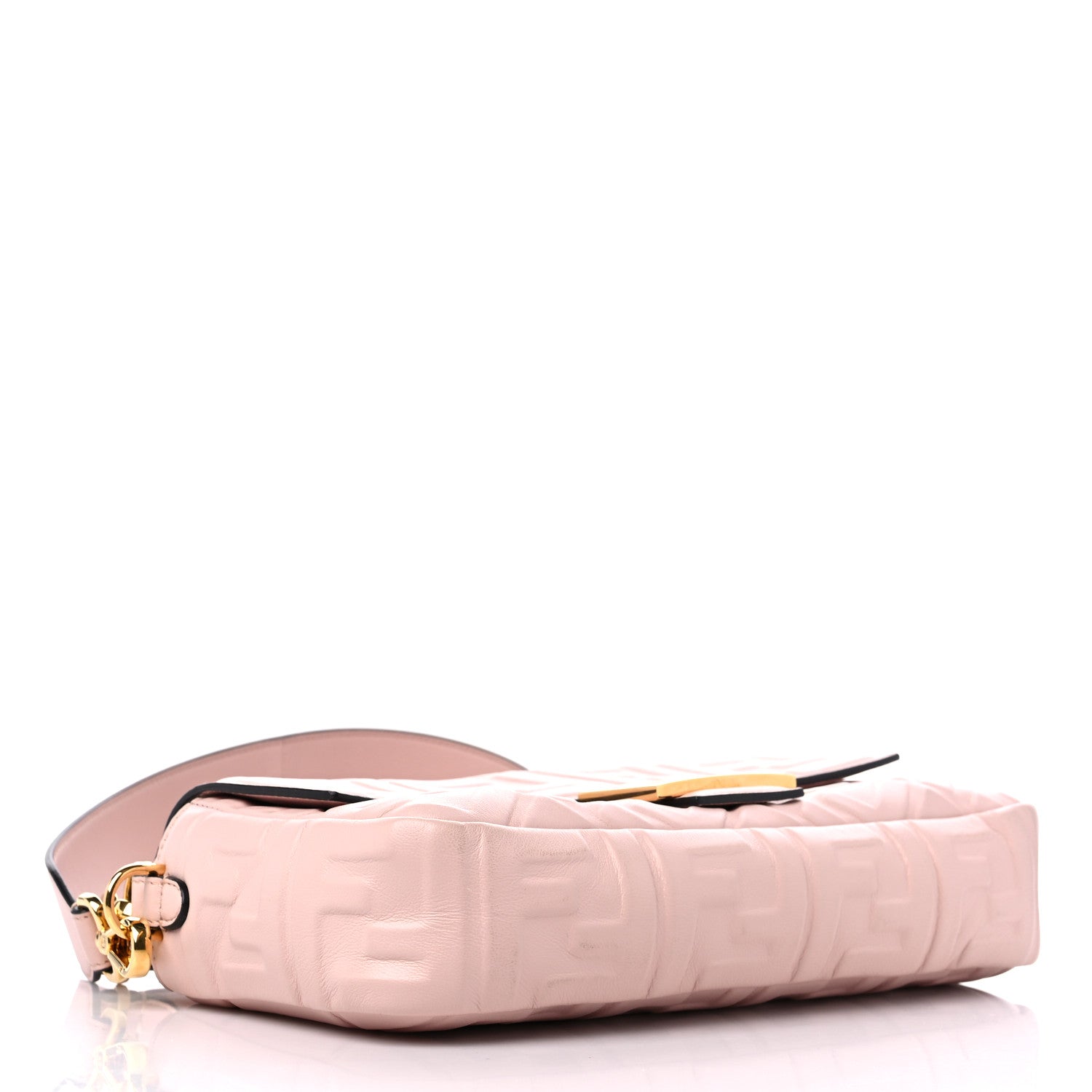 Fendi Nappa FF 1974 Embossed Baguette Rosa Quarzo 4 of 8