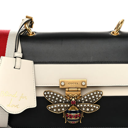 Gucci Calfskin Sylvie Web Queen Margaret Shoulder Bag Mystic White Black 8 of 12