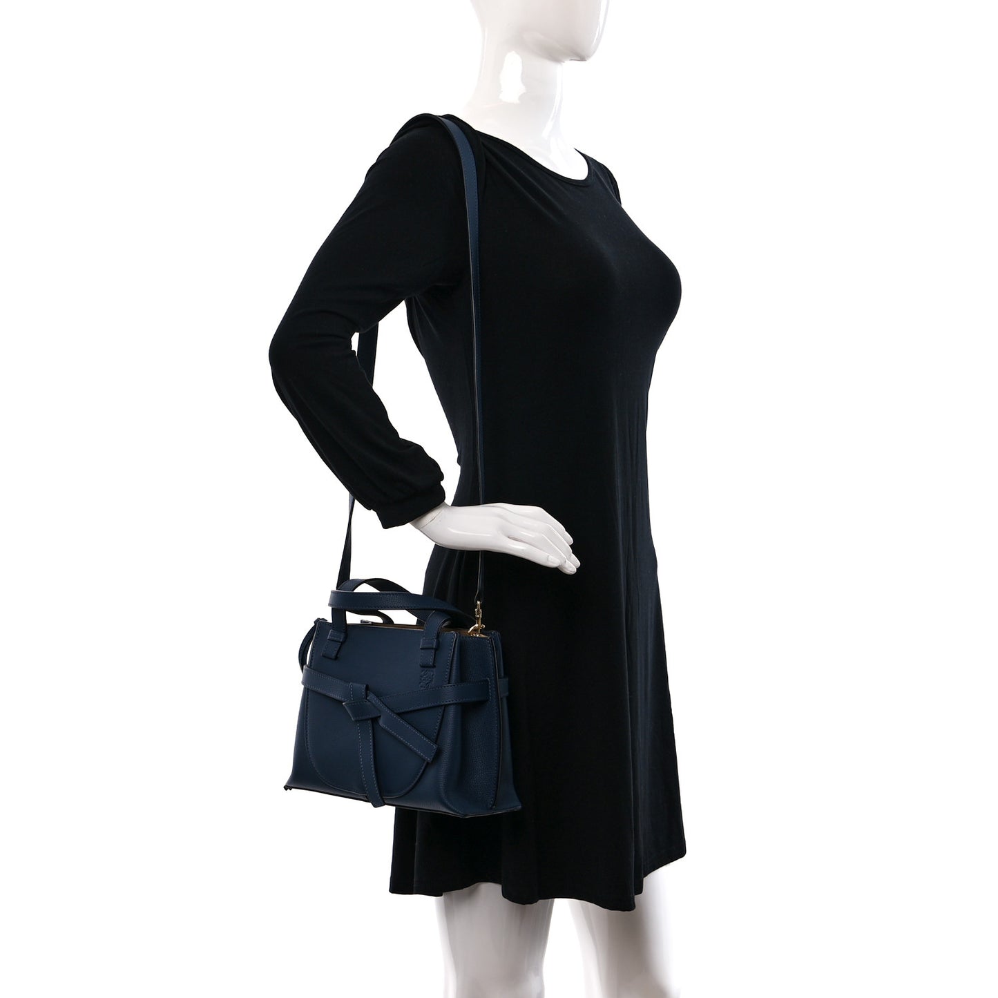 Calfskin Mini Gate Tote Navy