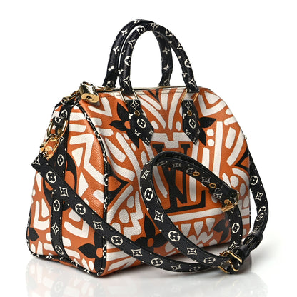 Louis Vuitton Monogram Giant Crafty Speedy Bandouliere 25 Creme Caramel 3 of 11