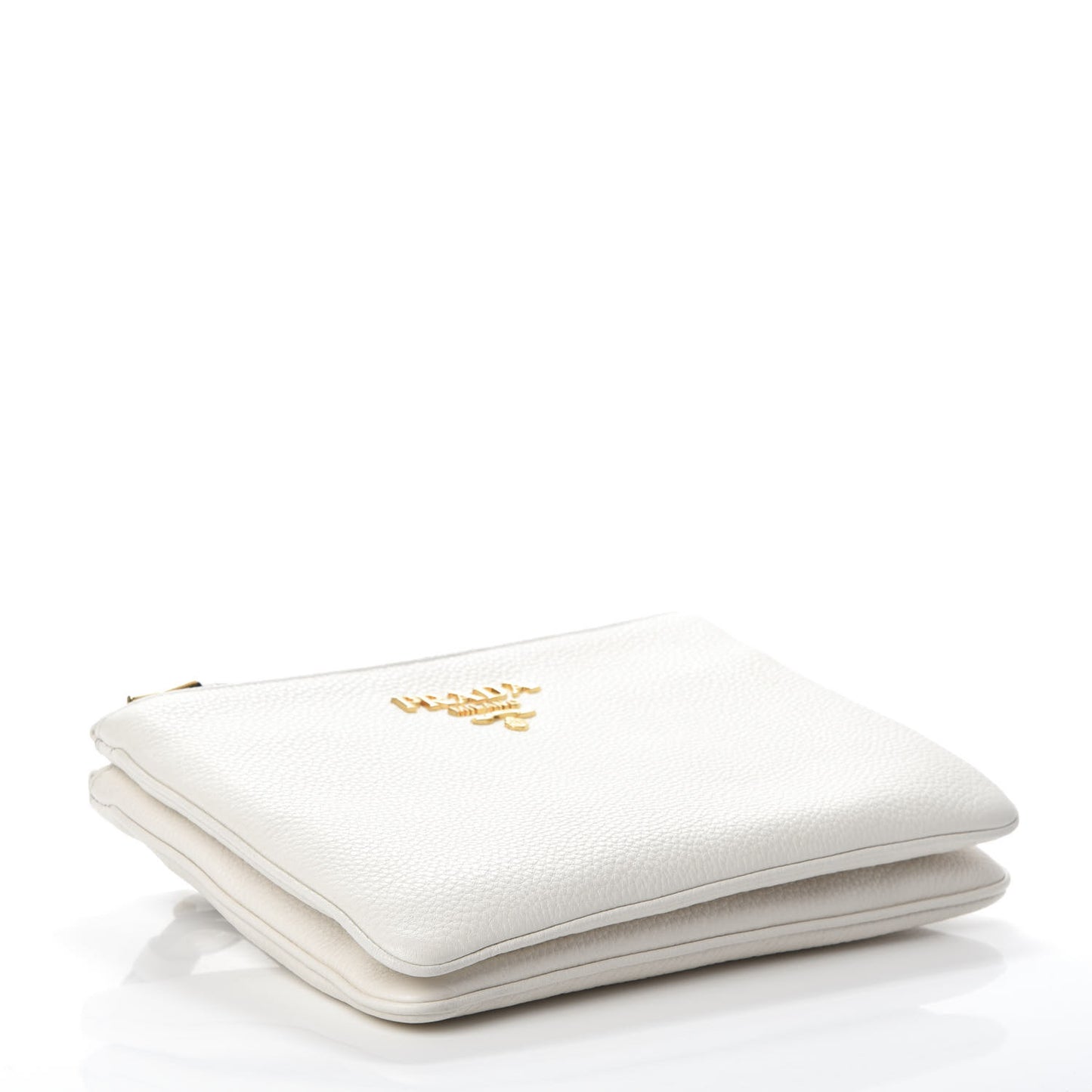 Vitello Phenix Double Zip Crossbody Bag Bianco